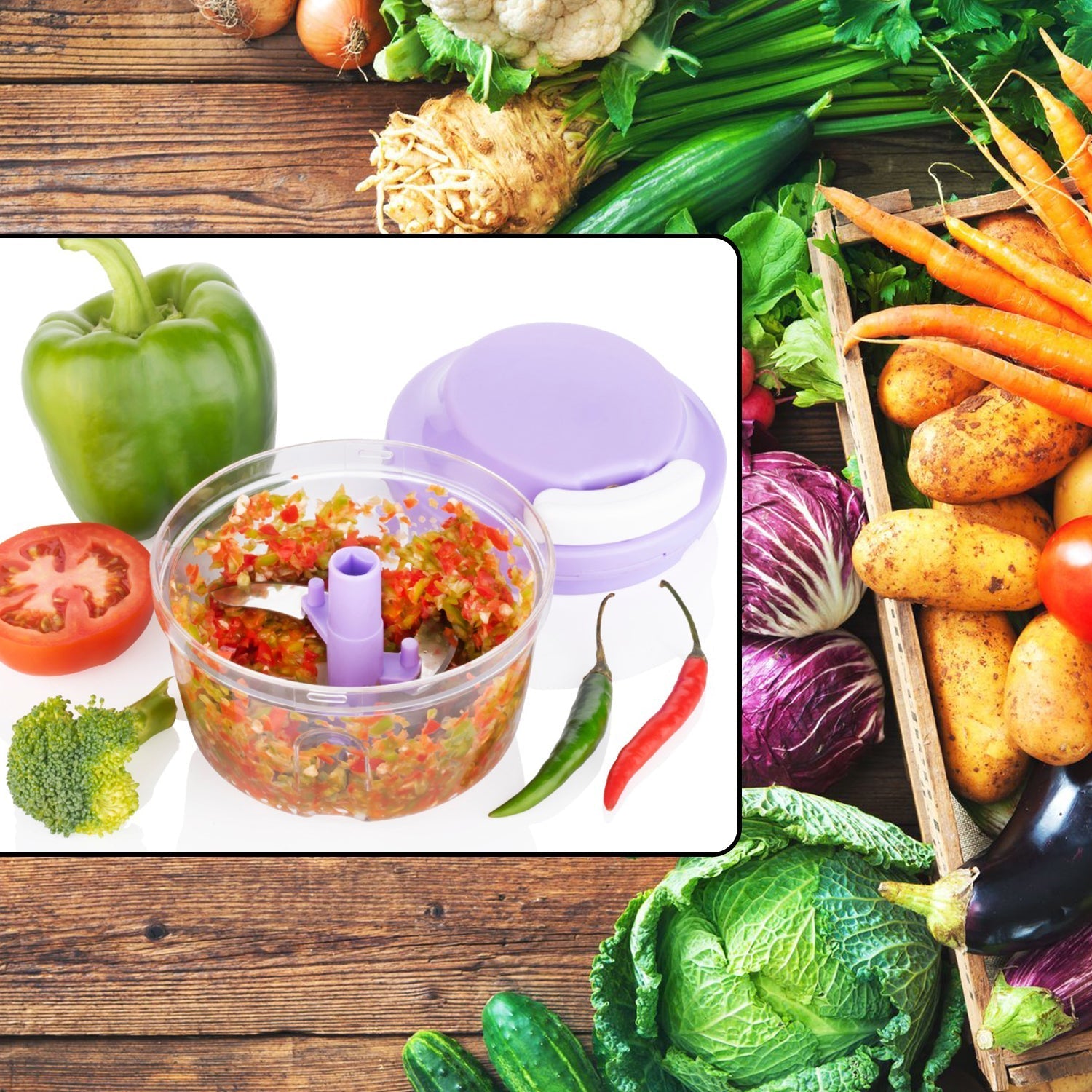2663 Quick Chopper and Slicer Used Widely for chopping and Slicing of Fruits, Vegetables, Cheese Etc. Including All Kitchen Purposes. 2663 Quick Chopper and Slicer Used Widely for chopping and Slicing of Fruits, Vegetables, Cheese Etc. Including All Kitchen Purposes.